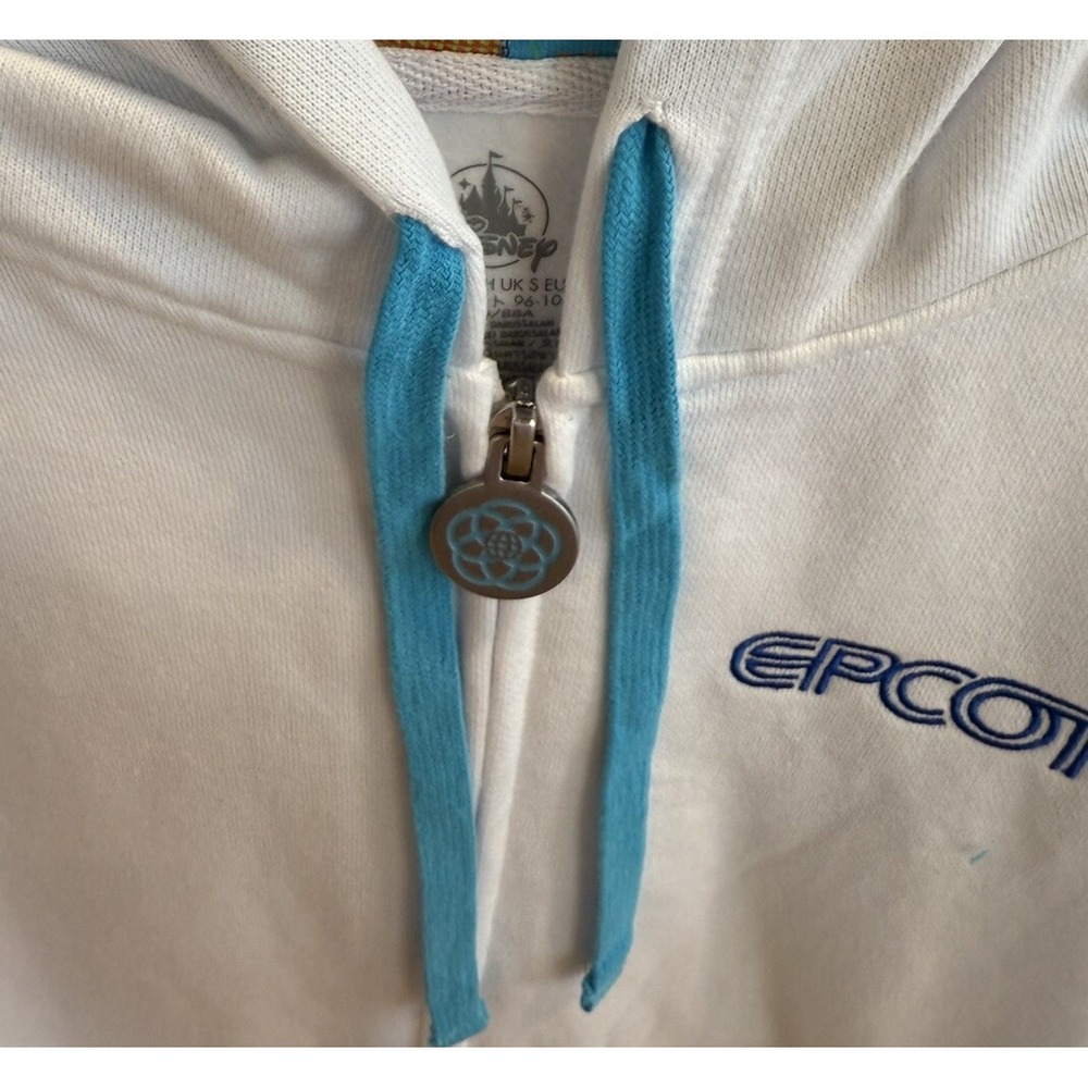 2025 Disney Parks Epcot Spaceship Earth L Sweatshirt Hooded Zip Mickey Figment - Picture 4 of 5